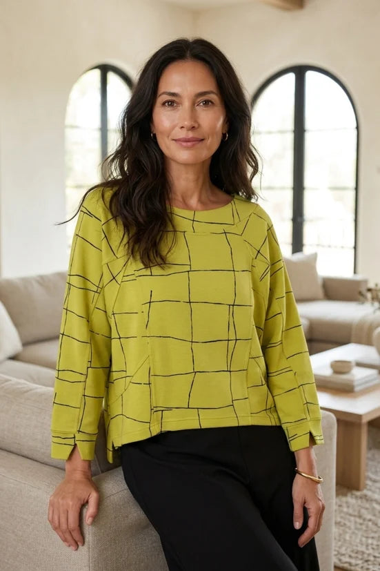 Featherlux Knit Print Pullover