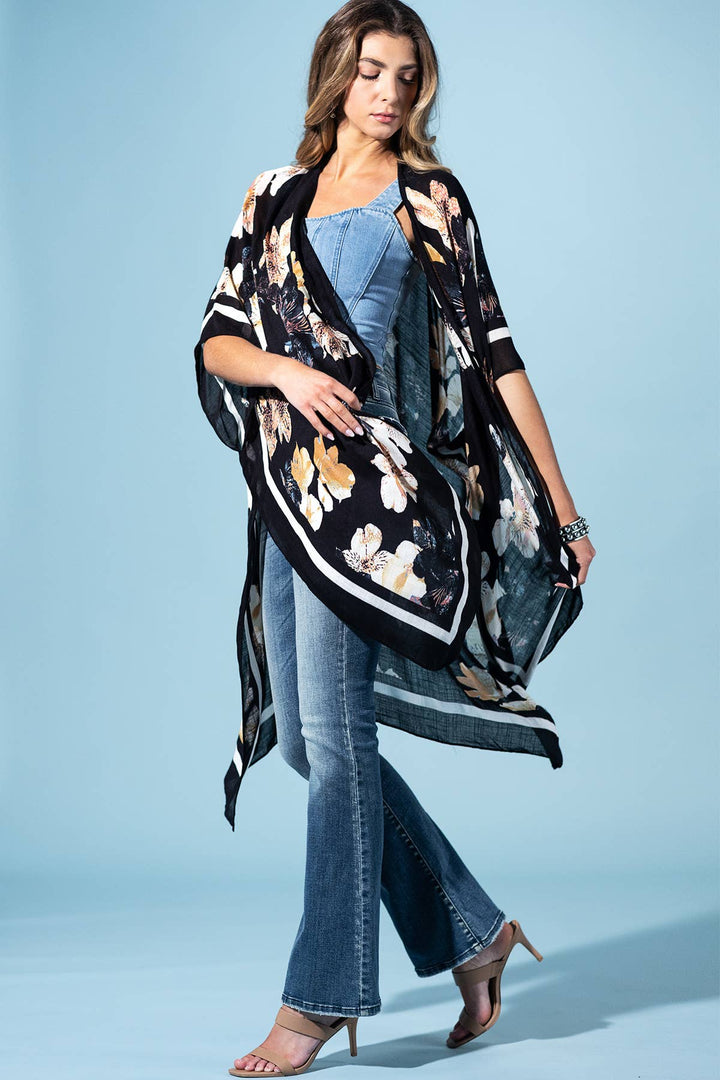 Moonlit Floral Kimono