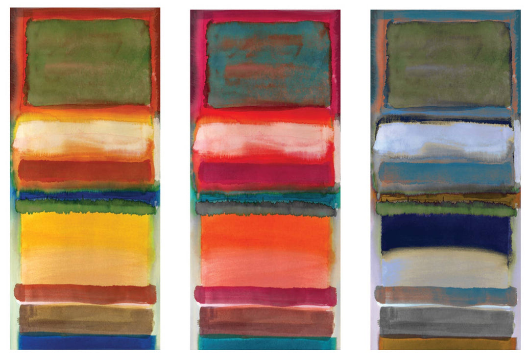 Rothko Style Travel Wrap/Scarf in Silk/Wool Blend