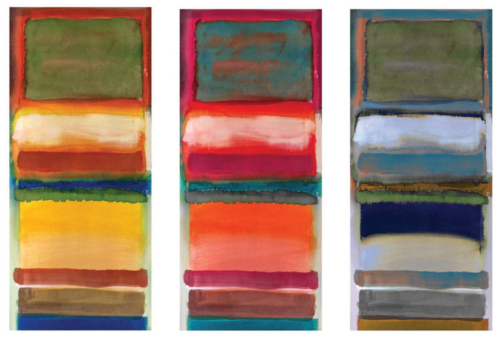 Rothko Style Travel Wrap/Scarf in Silk/Wool Blend