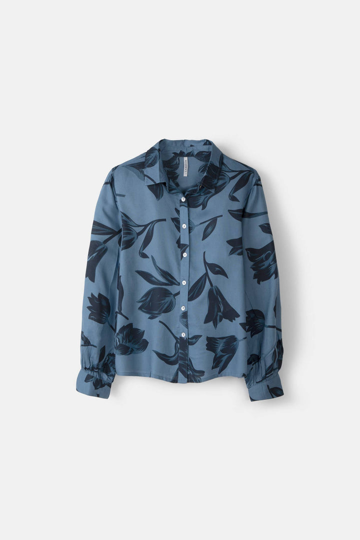 Modern Floral Print Shirt