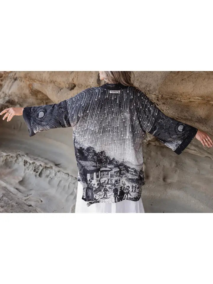 The Stargazer Matineé Duster (mid-length) w/ Celestial Print