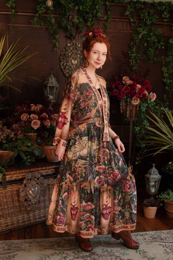 Courage Dear Heart Atelier Skirt w/ Floral Print