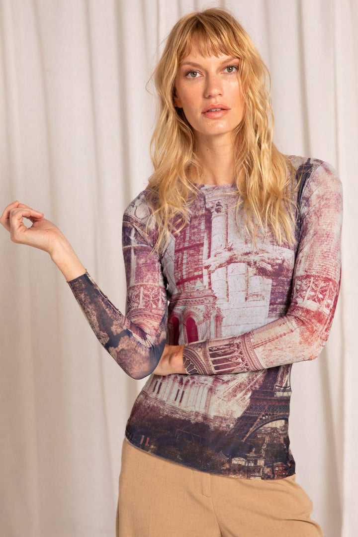 Paris Je T'aime - Florence Double Sheer Top