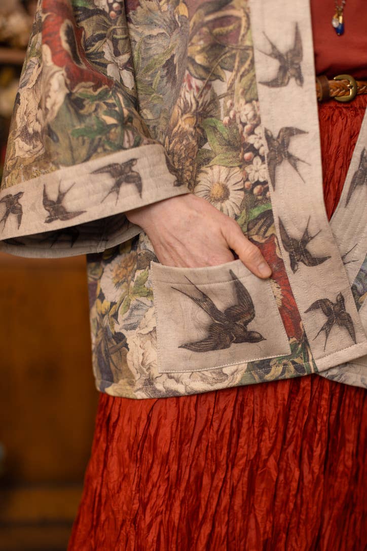 Golden Hour Fleece Cottage Cardigan Kimono Jacket