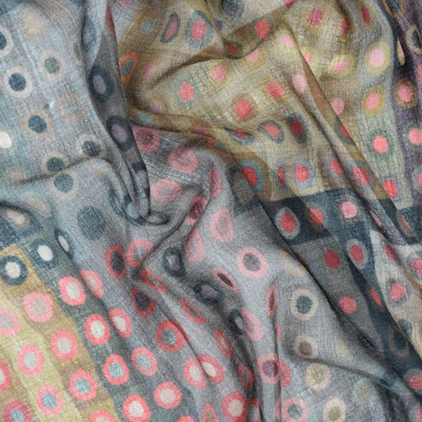 Speckled Wood Dotted Wool Scarf