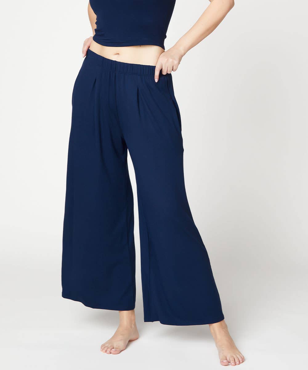 Bamboo Ankle Length Wide Pants