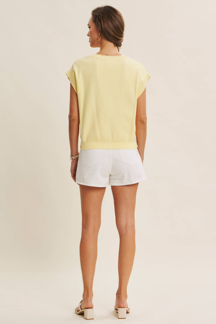 Multi-Way Versatility Soft Cotton Button-Down Sweater Vest