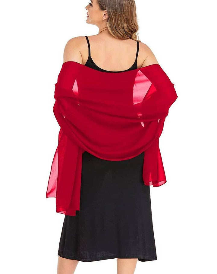 Chiffon Georgette Shawl Wedding Evening Silky Wrap