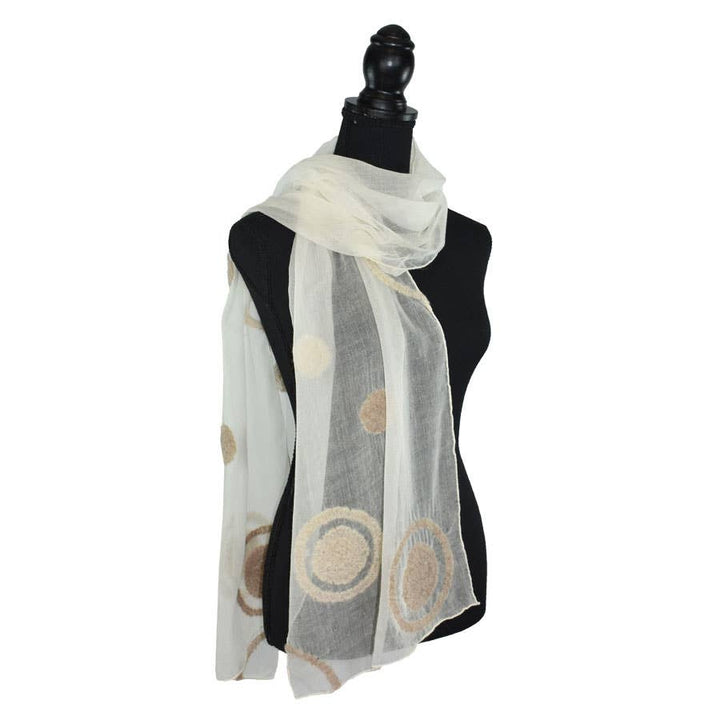 Veruska Embroidered Wool Scarf