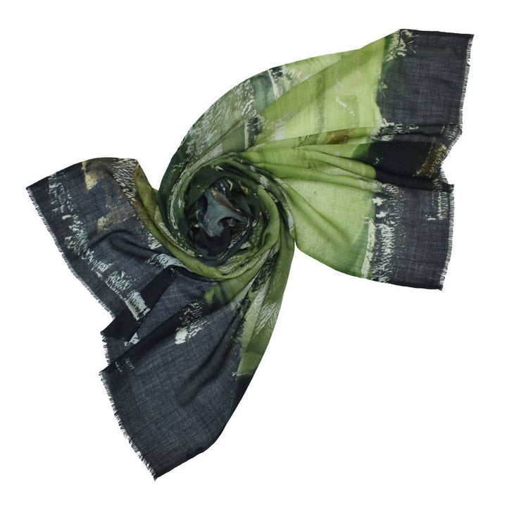 Brynlee Brushstroke Fine Wool Scarf