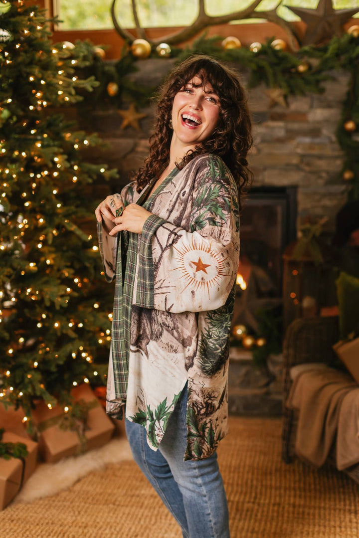 Winter Wish Christmas Matinée Duster Kimono