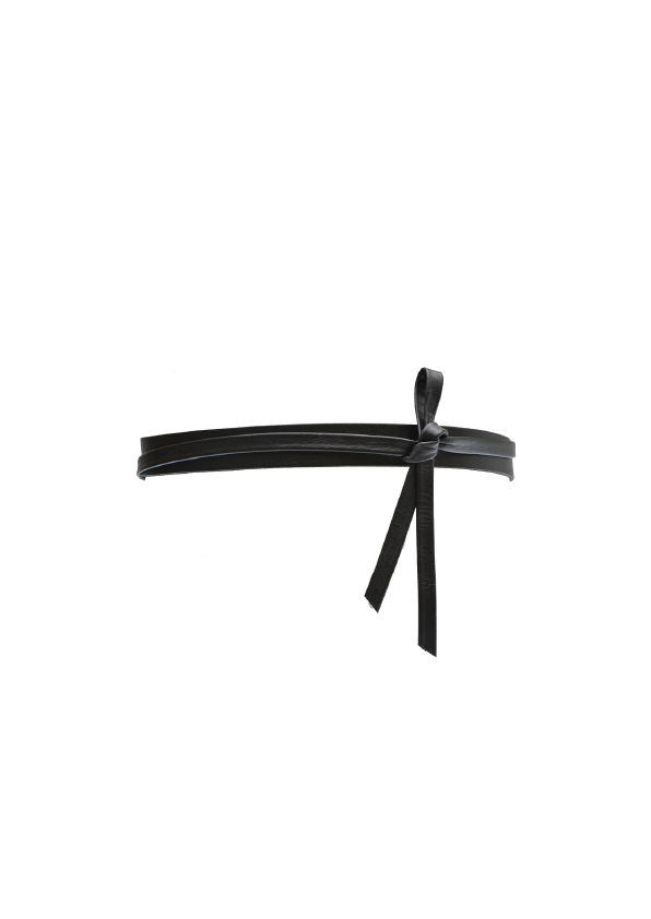 Skinny Wrap Belt - Black
