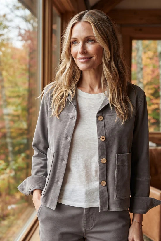 Corded Velour Camp Jacket