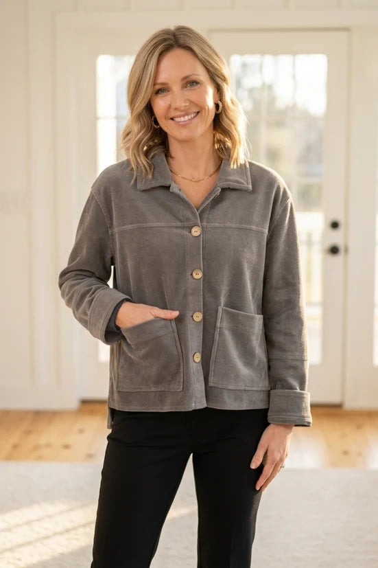 Corded Velour Camp Jacket
