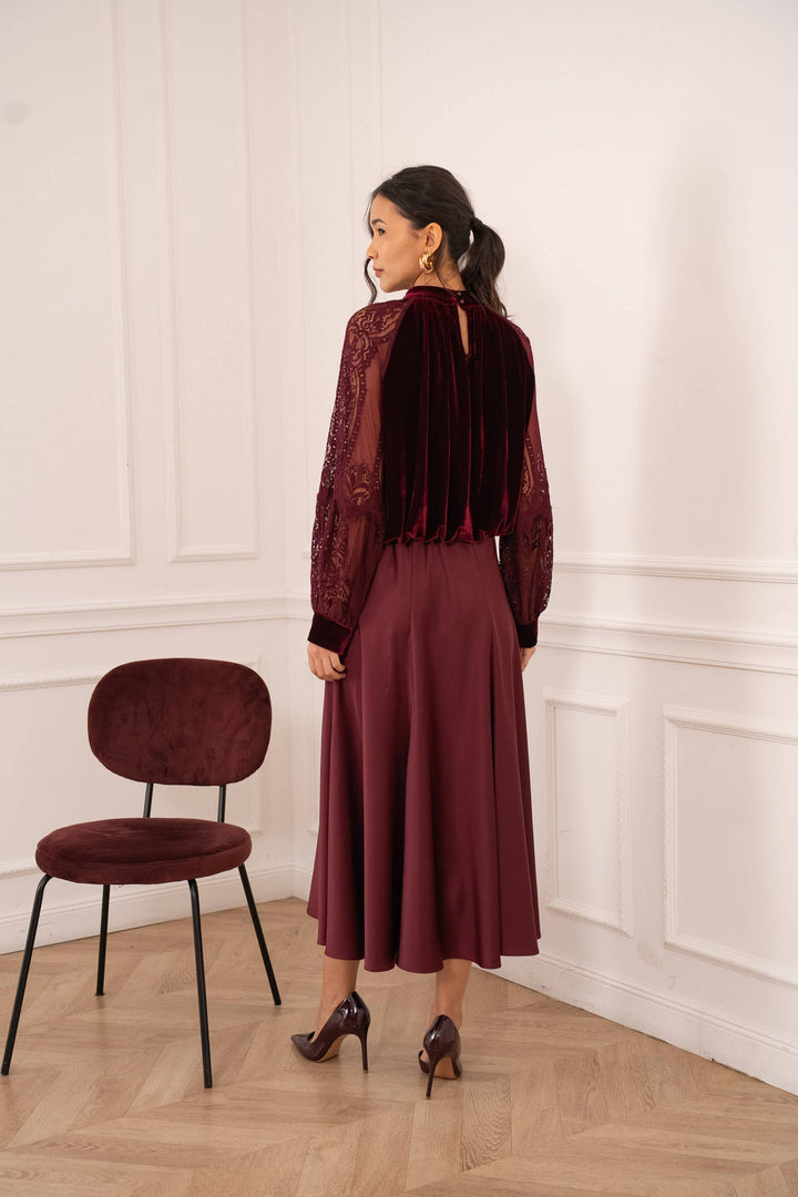 Valentine Skirt in Solid Satin