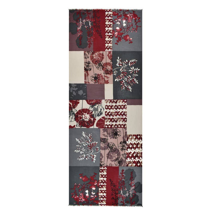 Kamila Mixed Motif Wool Scarf