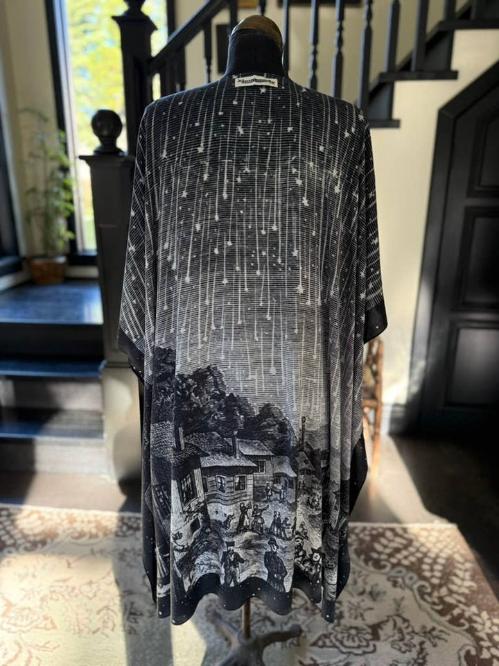 The Stargazer Goddess Duster Kimono w/ Celestial Print