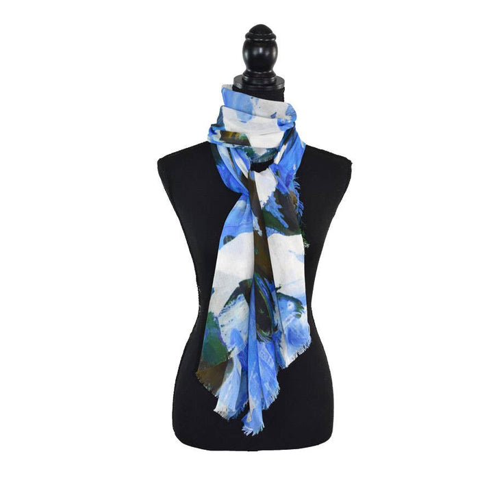 Nash Painterly Abstract Cotton Scarf