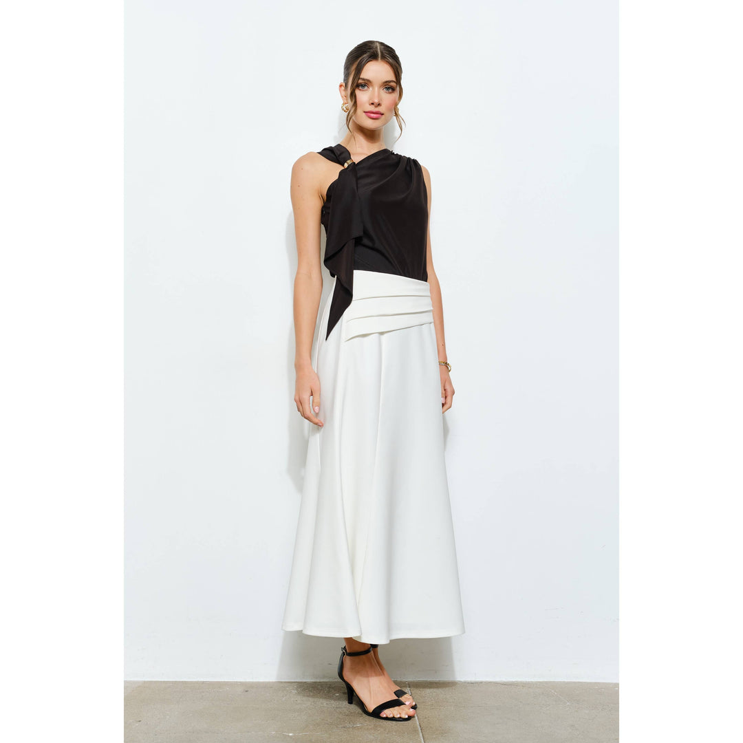 Asymmetric Drape Ring Detail Top