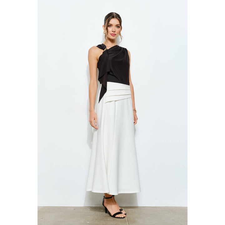 Asymmetric Drape Ring Detail Top