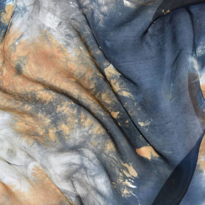 Calypso Tie Dyed Silk Scarf Handmade