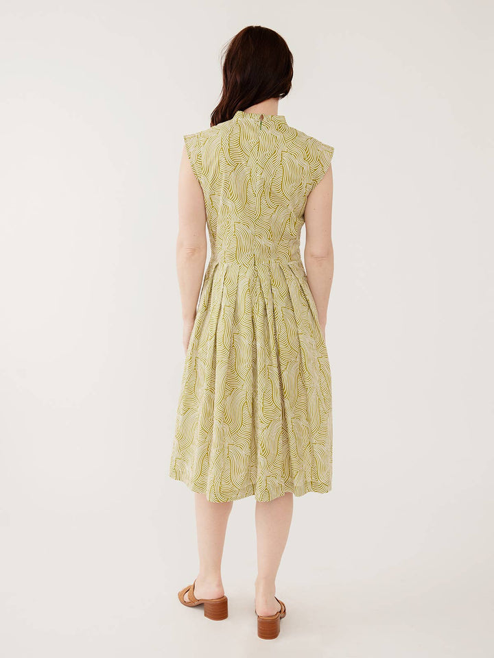 Lucille Dress Waves Green