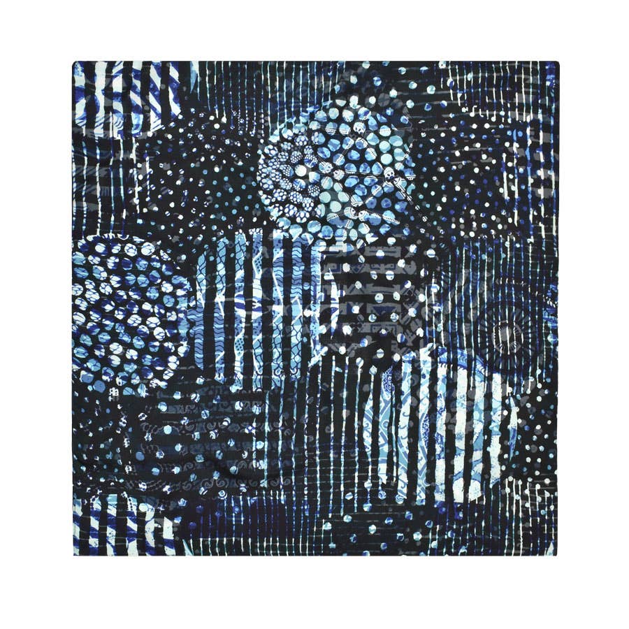 Tomlinson Geometric Circles Silk Square Scarf