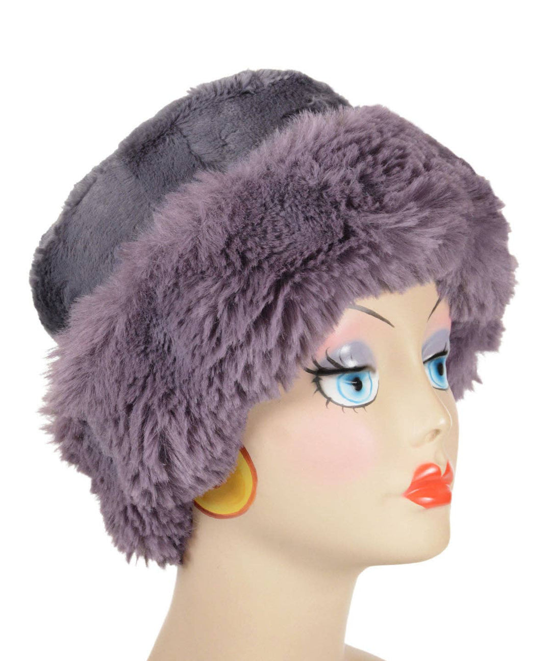 Cuffed Pillbox Hat in Enchanted Dreams Faux Furs