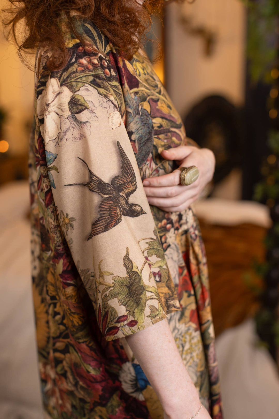 Golden Hour Artist Dress Tunic w/ Pockets & Floral Print