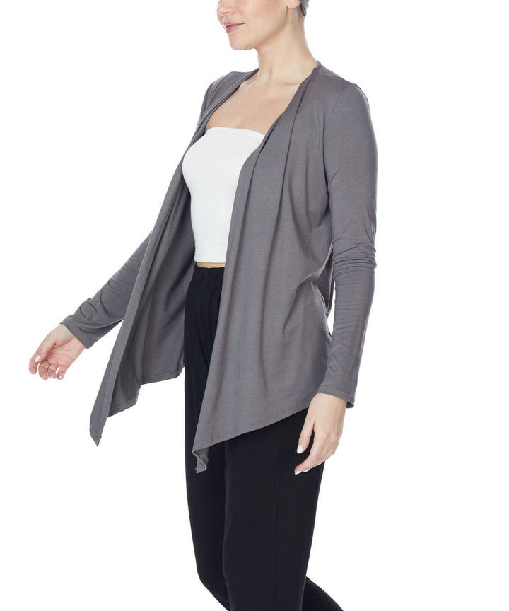 Bamboo Front Tie Open Cardigan