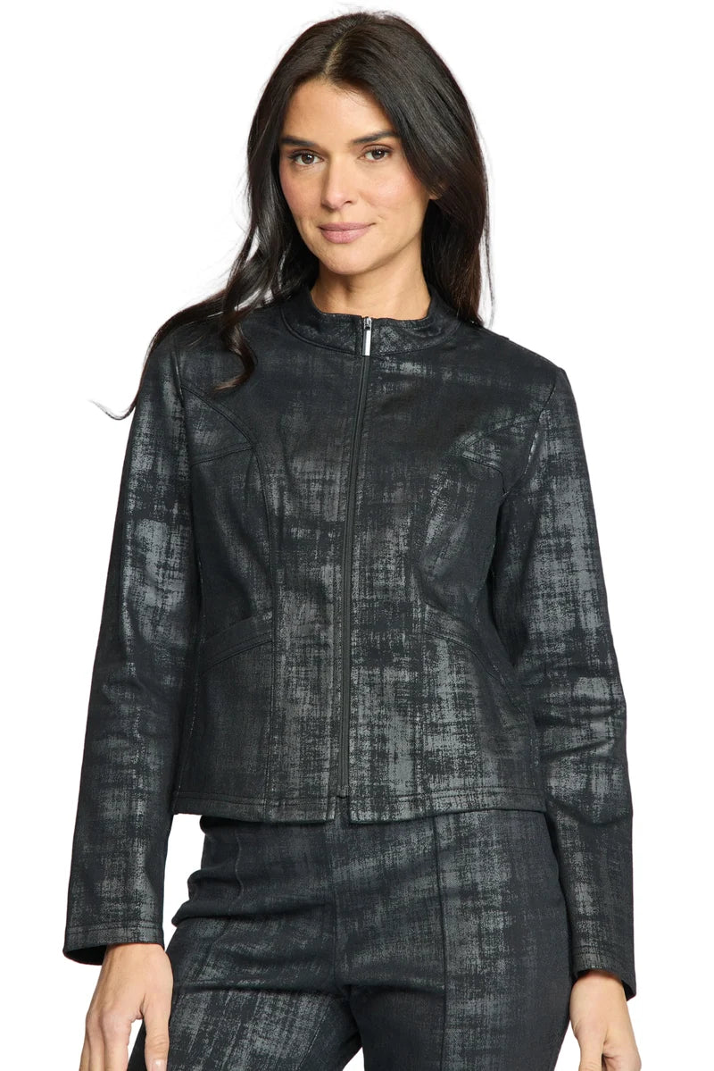 Foil Painted Denim Seam Jacket