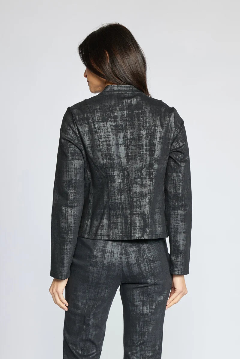 Foil Painted Denim Seam Jacket