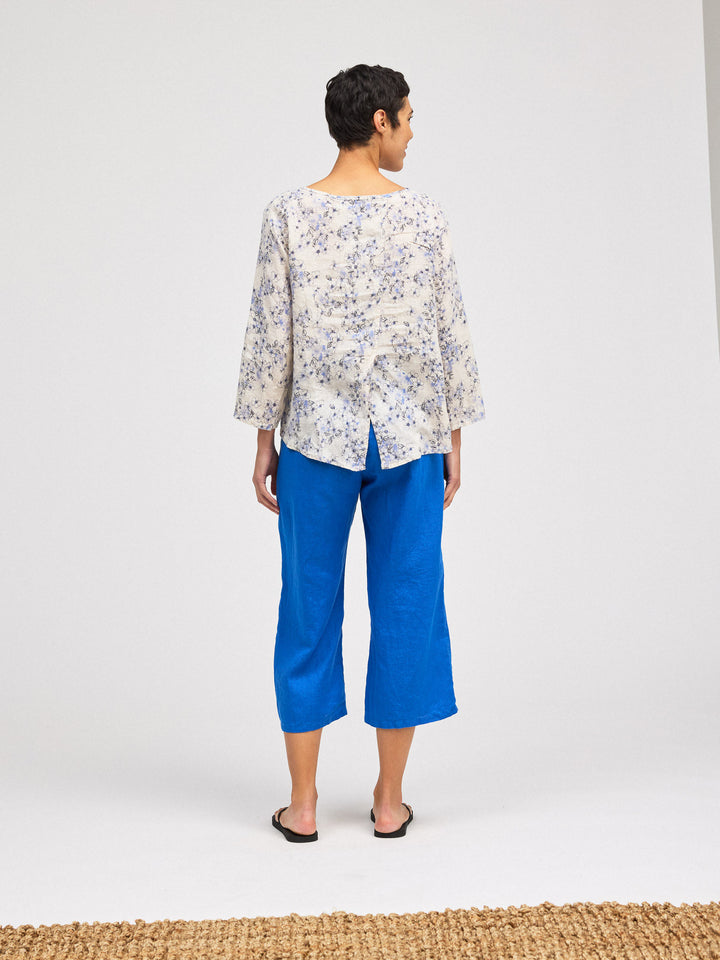 Split Back Print Top
