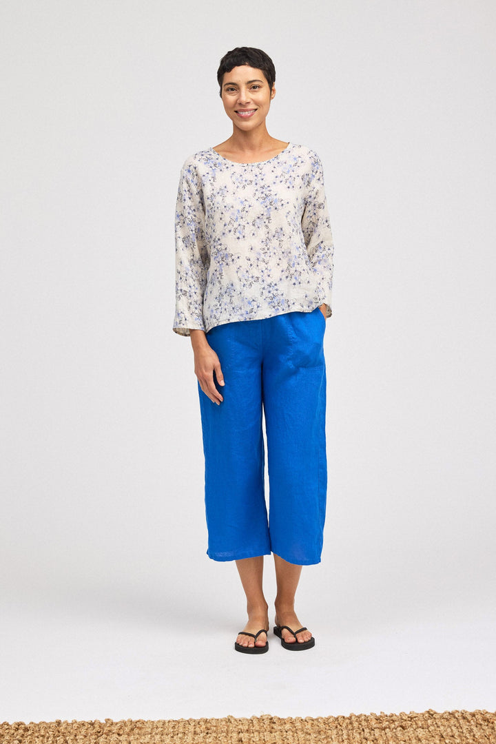 Split Back Print Top