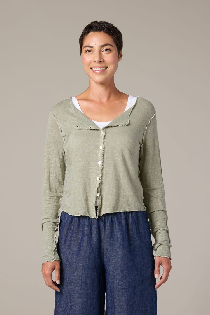Linen Crop Cardi