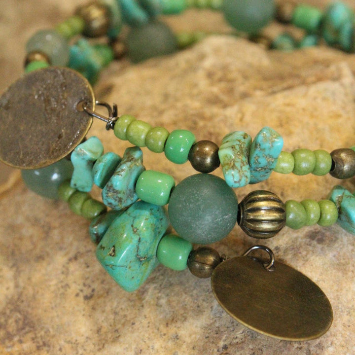 Czech Sun Rays Stone Wrap Bracelet