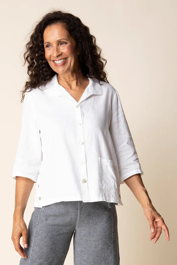 Linen Solid Camp Shirt