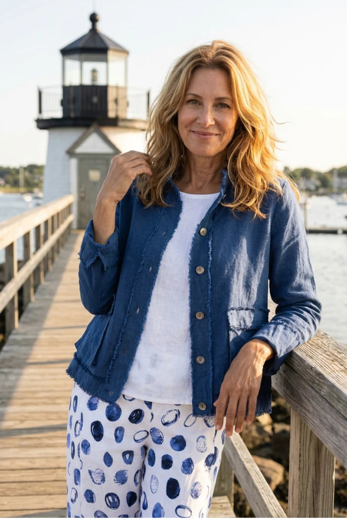 Linen Solid Summer Breeze Jacket