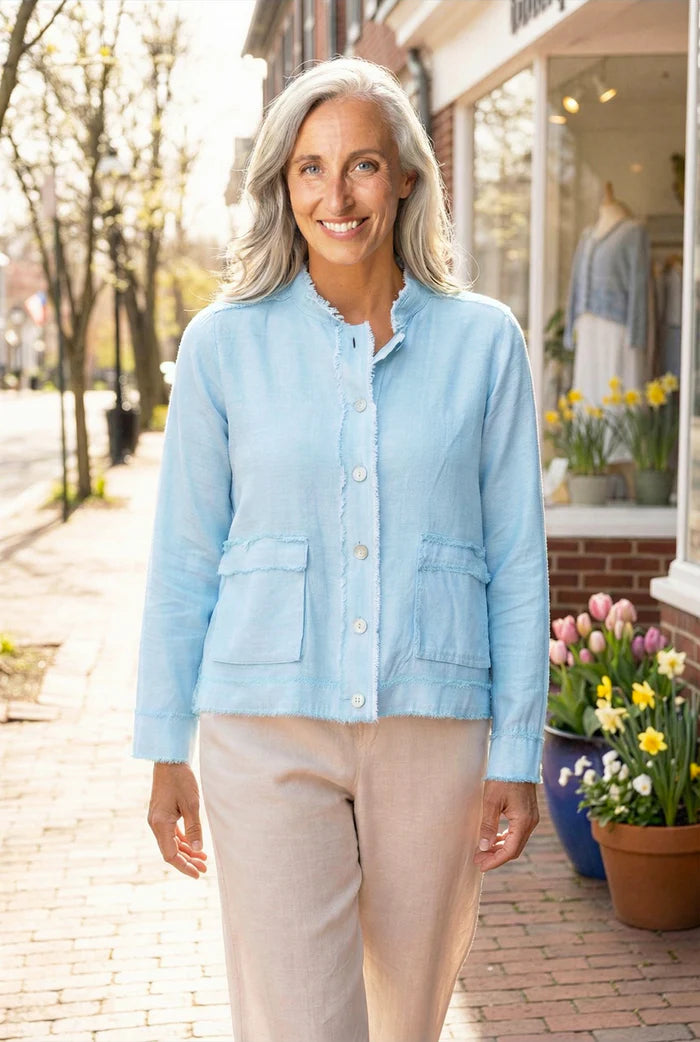 Linen Solid Summer Breeze Jacket