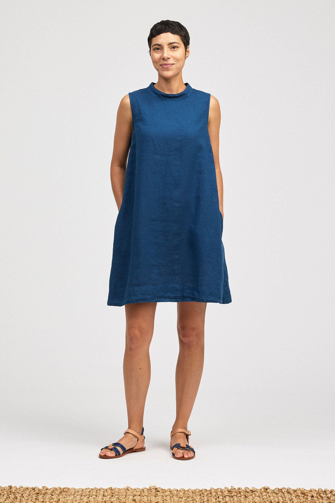 Mock Neck Shift Dress