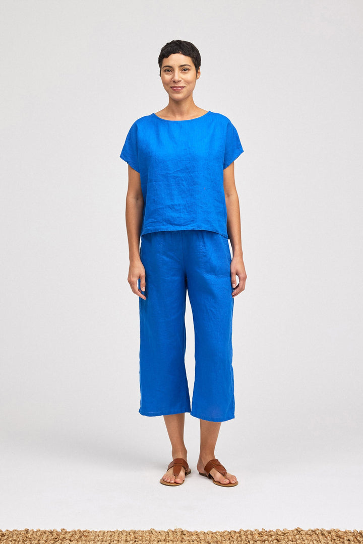 Easy Crop Linen Pant