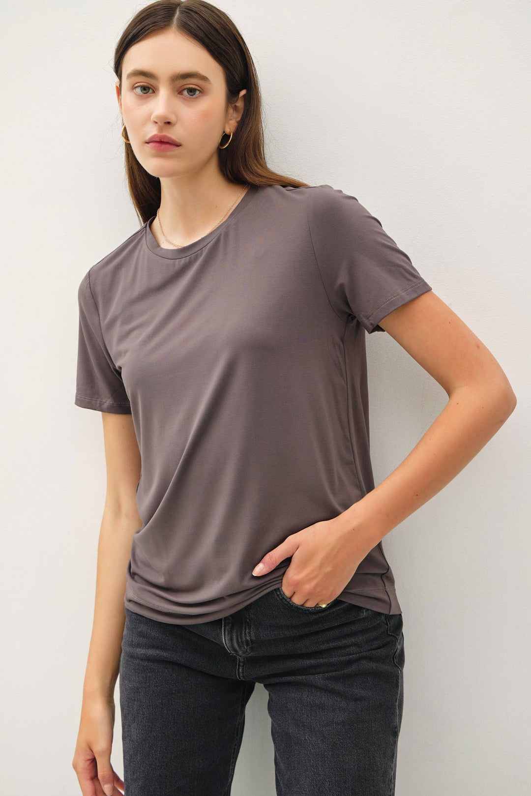 Bamboo/Modal Basic Round Neck T-Shirt