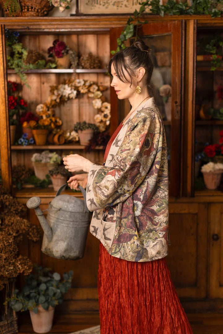 Golden Hour Fleece Cottage Cardigan Kimono Jacket