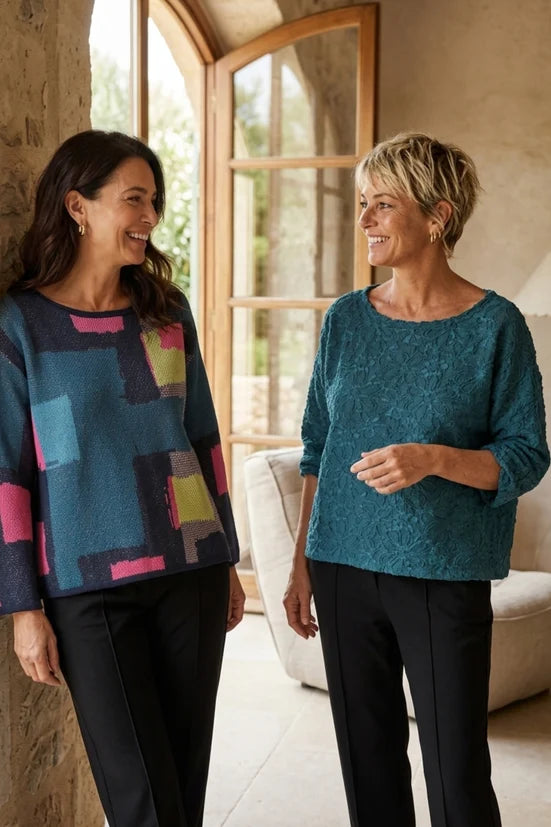 Collage Sweater Swing Pullover