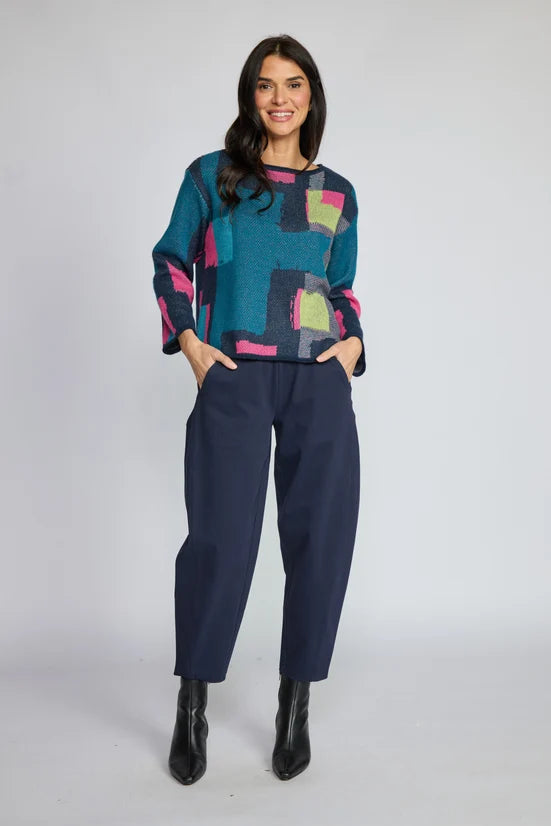 Collage Sweater Swing Pullover