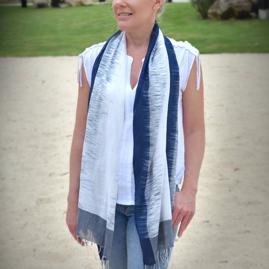 Wickham Handwoven Ikat Scarf