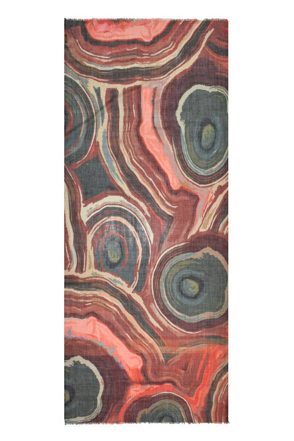 Nevada Abstract Fine Wool Scarf