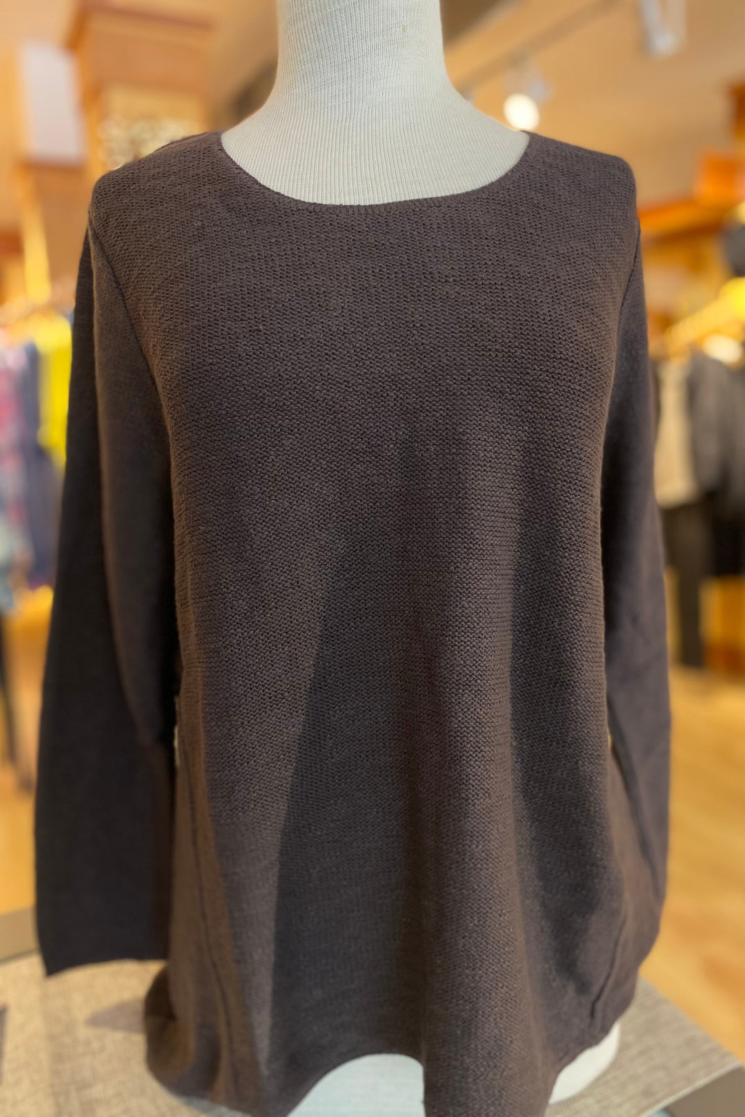 Avalin Ultimate Cotton Sweater – Hi‑Low Slub Crew