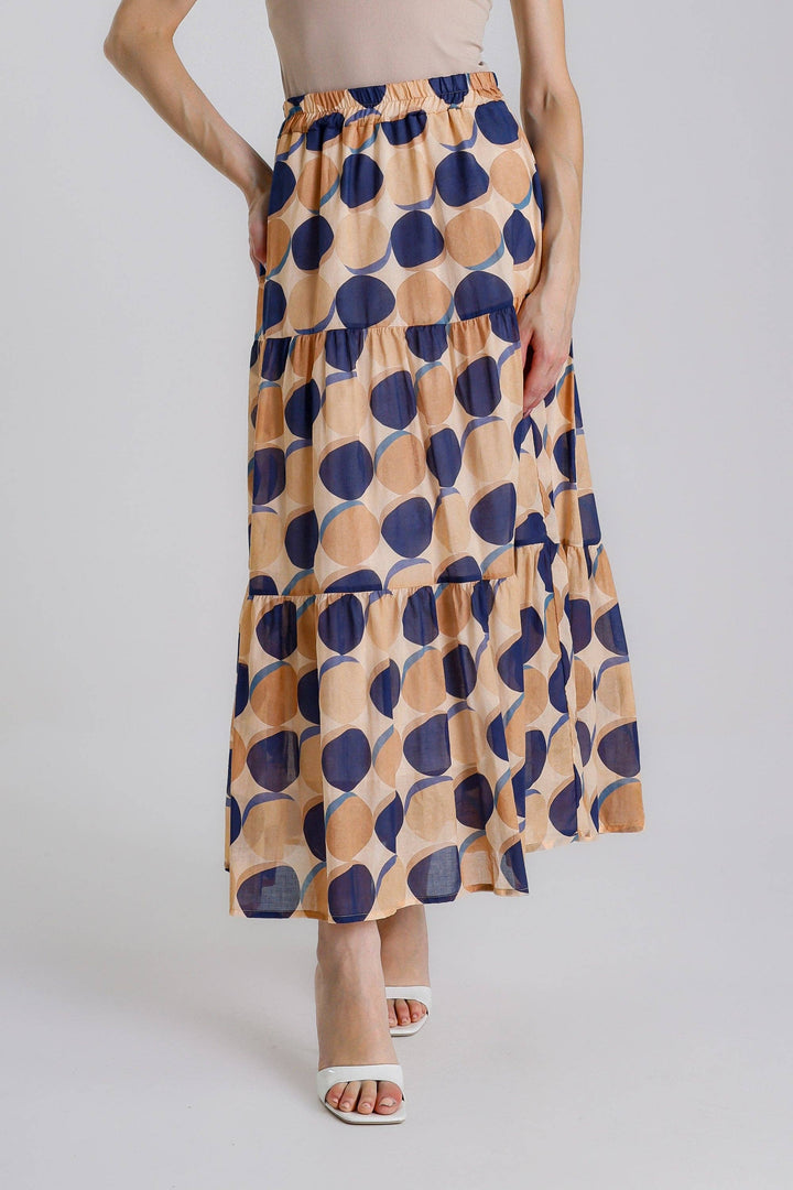 Malia Circle Tiered Cotton Voile Skirt